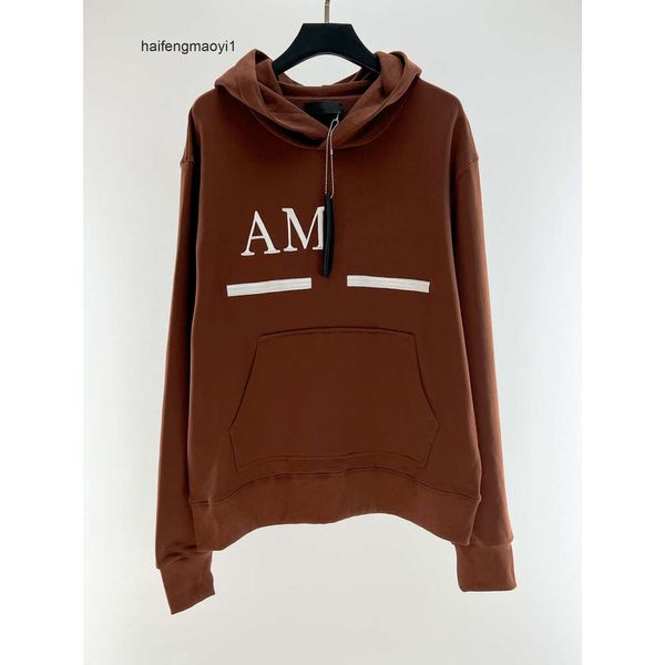 вышивка Amari Jumper Amirl Женщины amirlies коричневый Amis imiri Длинные толстовки amiiri с буквами Куртка Мужская мода Мужская дизайнерская рукава AM Хип-хоп PHGW