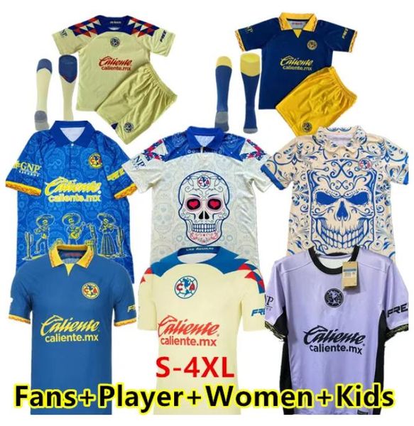 S-4XL 2023 2024 Club América Futebol Jerseys Liga MX Henry D.Valdes Fidalgo Quinones 14 15 R.Sambueza 23 24 Fidalgo Away Terceiro Maillot Slim Player Versão Camisa de Futebol