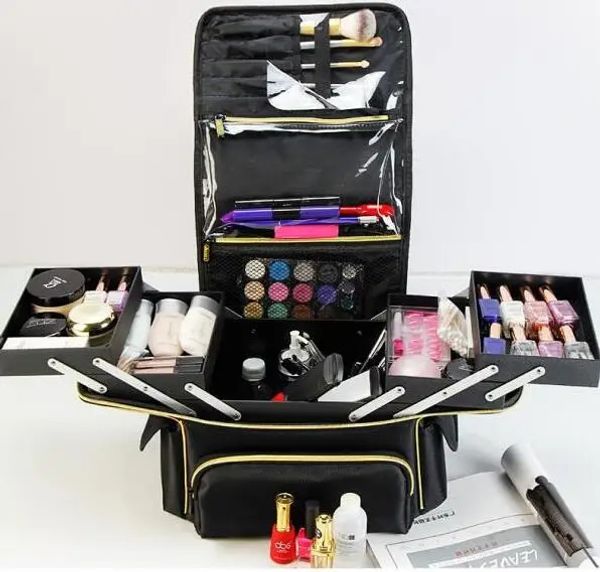 Organizzatore cosmetico da donna Borsa per trucco portatile Cometic Valigia per trucco 2 strati valigia cosmetica da viaggio per donna Custodia per trucco 240116