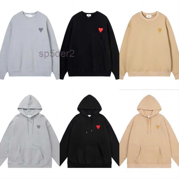 Homens e Mulheres Designer Hoodie Paris Alta Qualidade Suéter A-Palavra Vermelho Amor Fino Pescoço Redondo Pulôver Casal Moletom Manga Comprida Ze YSP2 YSP2