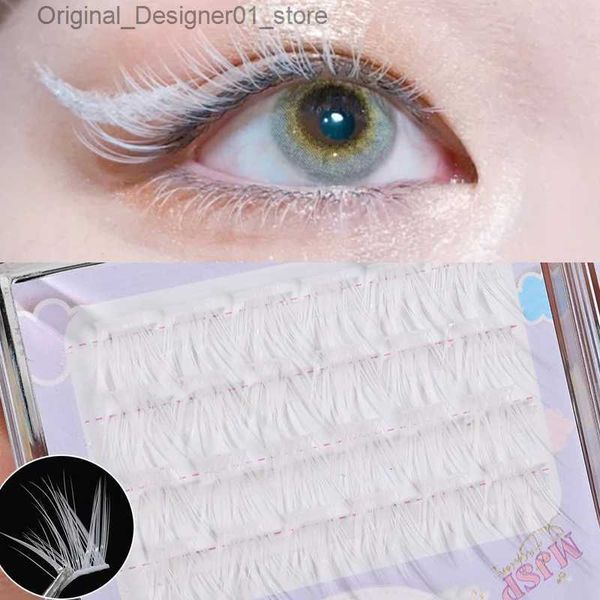 Cílios Postiços Pacotes Coloridos Cílios Individuais Branco Azul Fofo Extensão de Cílios Natural Faux Mink Lash DIY Cluster Cílios Postiços Maquiagem Q240117