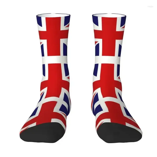 Herrensocken, Flagge des Vereinigten Königreichs, Herren-Crew, Unisex, cooler 3D-Druck, britisches UK-Jack-Kleid