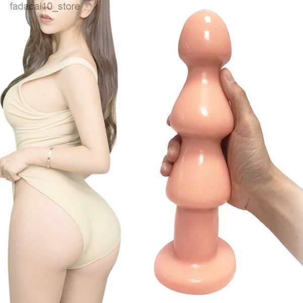 Outros itens de beleza de saúde Plugue Anal Pull Beads Masturbação Feminina Silicone Butt Plug Massageador de Próstata Poderoso Sugador Vibrador Adulto Q240117