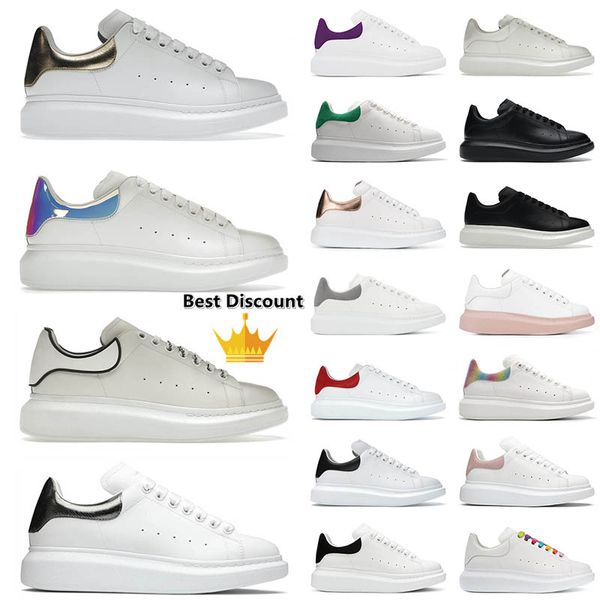 alexandermcqueens alexander mcqueens alexandermcqueen shoes men Designer Oversized Sneakers Shoes Leather Suede Thick Bottom Gold Black White Pink Mens Trainers 36-45【code ：L】