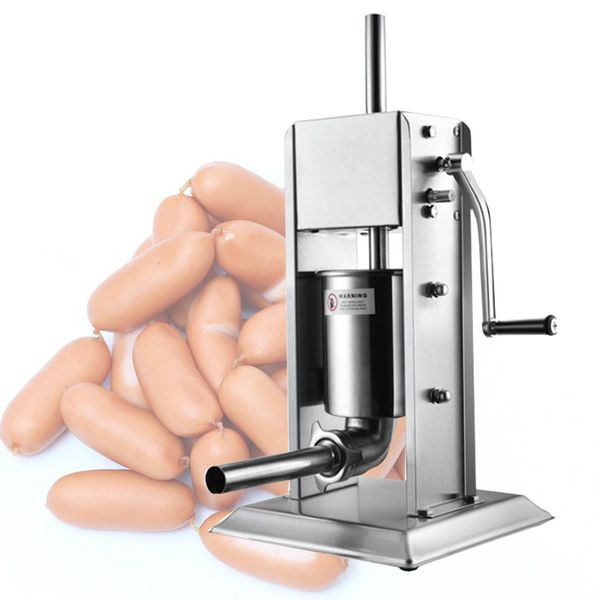 Fleischwurstfüller, Wurstspritze, Wurstherstellungsmaschine aus Edelstahl, manueller Fleischfüller mit 4 Düsen, Fleischmaschine