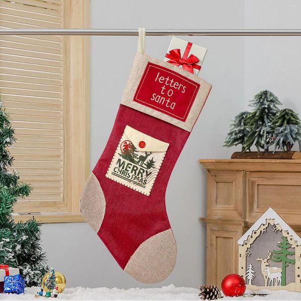 Сумки для покупок Витражи Оконные рамы Рождественские носки Подарок Красочные многофункциональные елочные украшения Тематические