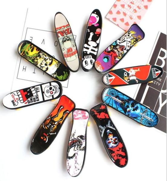 Mini placas de dedo skate caminhão impressão profissional suporte plástico fingerboard skate dedo para criança brinquedo crianças presente4348787