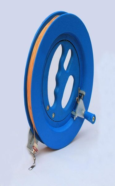 Nuovo arrivo di alta qualità 16 cm ABS blu per grandi strumenti di trazione volante Ruota con maniglia per aquilone e linea da 100 M3485463