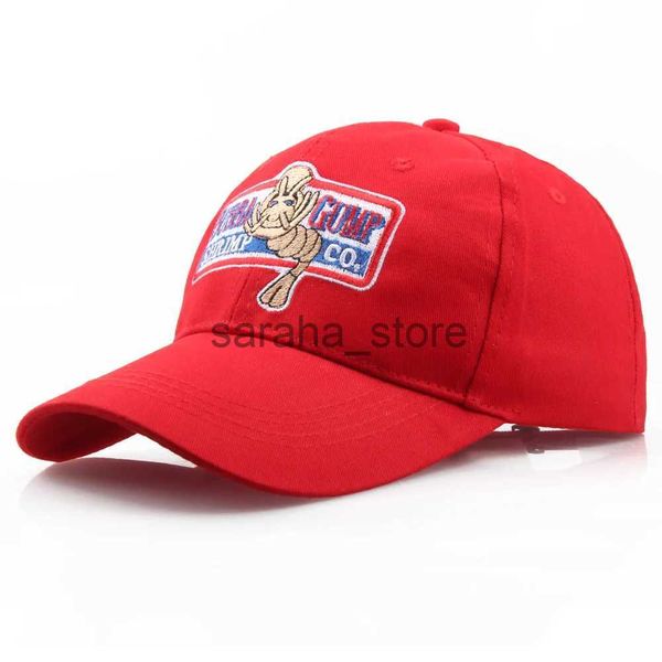 Шариковые кепки Регулируемая бейсболка Bubba Gump Shrimp Co. Шляпа с вышивкой, костюм леса Гампа, шляпы с креветками, хлопковая сетчатая кепка J240117