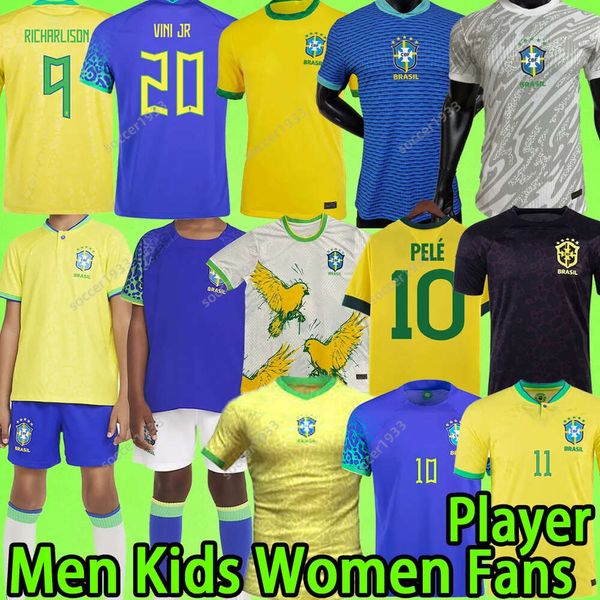 BRASIL 2023 Jerseys de futebol Camiseta de Futbol PAQUETA RAPHINHA Camisa de futebol Maillots MARQUINHOS VINI JR Brasil RIHARLISON HOMEM KIDS MULHER NEYMAR 564