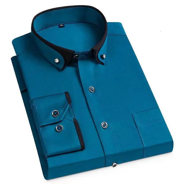 Camicie casual da uomo primavera autunno stile moda Top Camicie eleganti da uomo d'affari Camicia formale maschile con colletto button-down S-5XL 240117