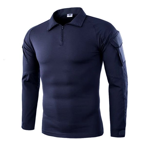 Camisa de manga larga para hombre, blusas, camisas tácticas militares de camuflaje para hombre, camisa del ejército de pesca para acampar de secado rápido, ropa para hombre 3XL 240117