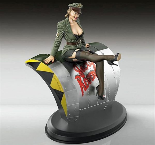 1 35 PinUp Pilot Include base in resina Modello figura Soldato GK Kit non assemblato e non verniciato 201202205G6935285