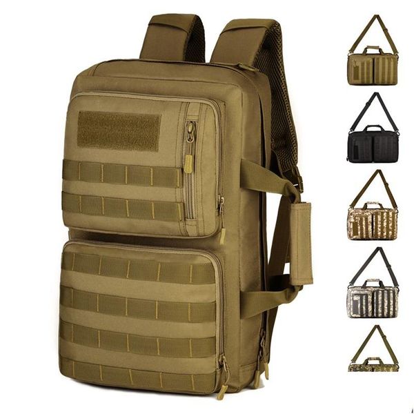 Армейские рюкзаки 35L Портативный Shoder Cross-Body Тактический рюкзак Мужчины Женщины Спорт на открытом воздухе Путешествия Сумка для ноутбука Molle Military Shs417 Y200 Dhlgh