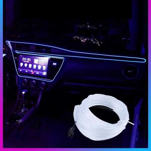 InteriorExternal Lights Auto-Atmosphärenlampe EL-Kaltlichtlinie mit USB-Armaturenbrett-Streifenaufkleber für Megane 2 3 Duster Logan Clio8942114