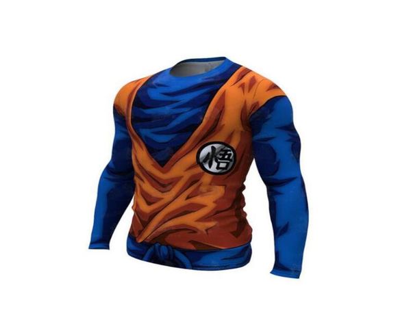 Men039s Magliette 3D Stampate Magliette Cosplay Uomo Anime GOKU Fitness Compressione Bodybuilding Top Tees Vegeta Camiseta Tsthirt1119957