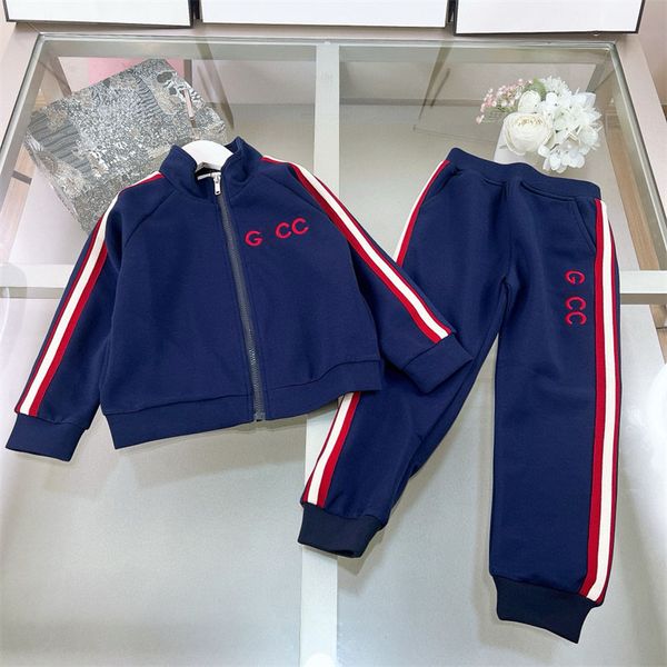 Moda Bambini ragazze ragazzi designer 2 pezzi Set di lettere moda pelliccia all'interno miscele Abbigliamento sportivo con cappuccio Tute bambina ragazzo sportivo abiti vestiti per bambini