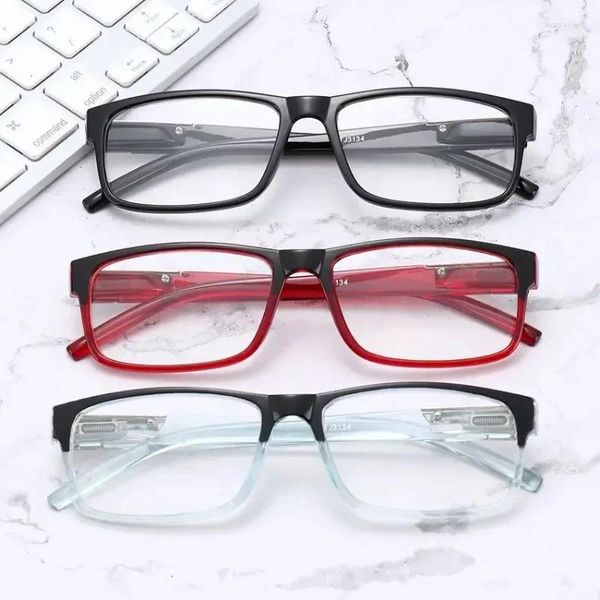 Sonnenbrille Mode Frauen Männer Lesebrille Quadratischen Rahmen Hyperopie Brillen HD Anti Strahlung Brillen 1,0-4,0