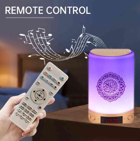 Azan islâmico alcorão alto-falante luz noturna mp3 app controle coran player lâmpada alcorão com cartão de memória 16g véuleuse coranique h11111833131