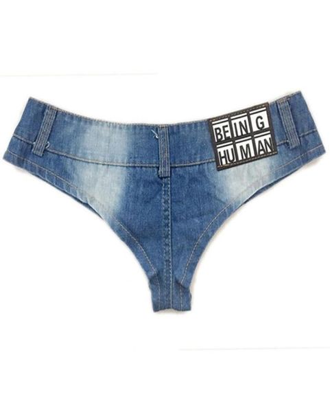 Mulheres praia denim tanga shorts jovens meninas sexy boate mini calças de brim curtas senhoras discoteca pólo dança calças micro mini shorts y1903086905