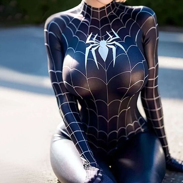 Tiktok Web Red Cos Spider Parallelism Universe Woman Hero Gwen Movie Same Косплей Колготки