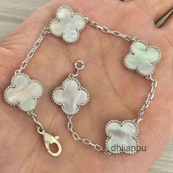 Tasarımcı Kumbası Van Dört Yaprak Clover Cleef Bilezik Erkekler Bilezikler Mücevher Bangle Erkekler Elmas 02 Qn7m