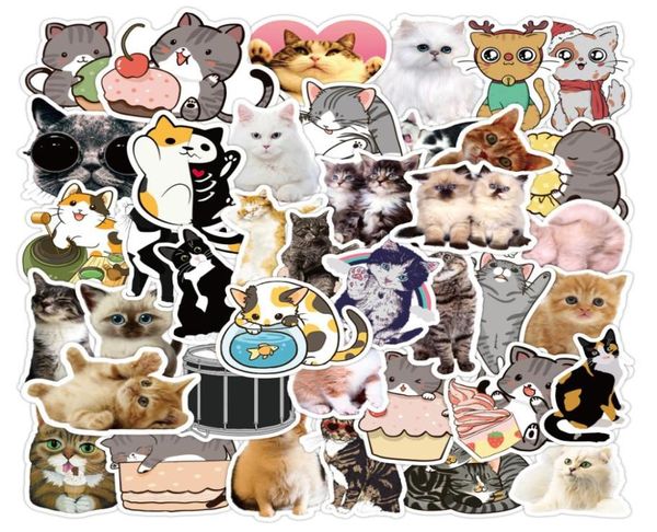 50pcs Kawaii Sevimli Kedi Araba Çıkartmaları Çocuklar İçin Bavul Kırtasiyesi Buzdolabı Su Şişesi Gitar Dizüstü Dizüstü Bilgisayar Bagajı Çıkrısı2187183