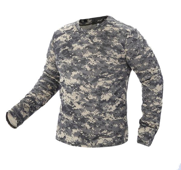 2018 neue Taktische Camouflage T Hemd Männlich Atmungsaktiv Schnell Trocknend UNS Armee Kampf Volle Hülse Outwear T-shirt für Men5516649