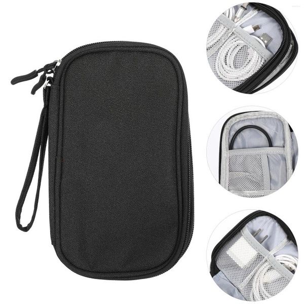 Sacos de armazenamento Saco eletrônico Zipper Cabo Organizador Caso de viagem ao ar livre para cabo USB Digital Power Hard Disk Protection Sleeve