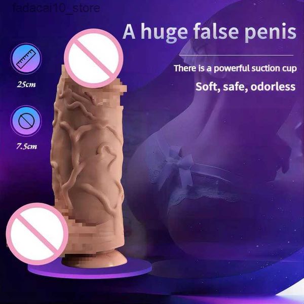 Diğer Sağlık Güzellik Ürünleri Ekstra Büyük Yapay penis Yetişkin Cinsel Ürünler Çift Cinsel Oyuncaklar Kadın Mastürbasyon Çubuğu Güvenli ve Kokusuz Yanlış Penis Q240117