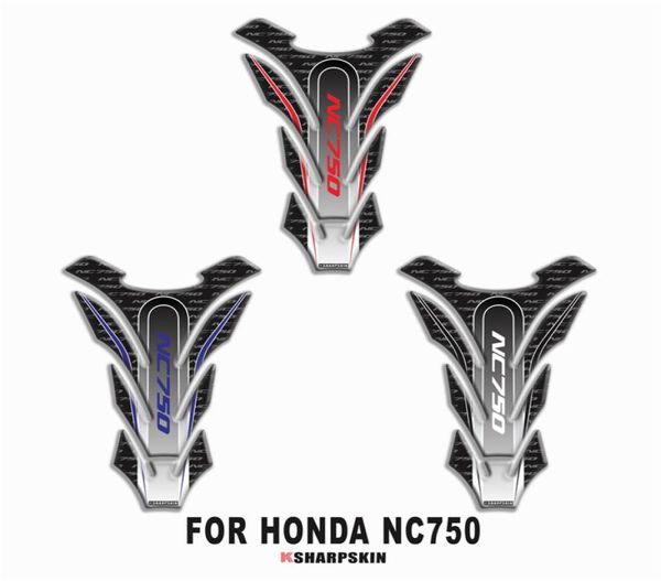 Adesivos de cristal para tanque de combustível de motocicleta, decalques de proteção de corpo de carro, almofada colorida 3D modificada para HONDA NC7507179204