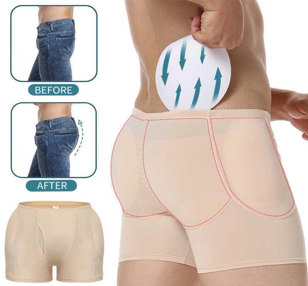 MEN039S Butt Lifter yastıklı kısa kalça geliştirici boksör iç çamaşırı ganimet arttırıcı erkek dolgu shapewear güçlendirici kaldırma vücut shap5409583