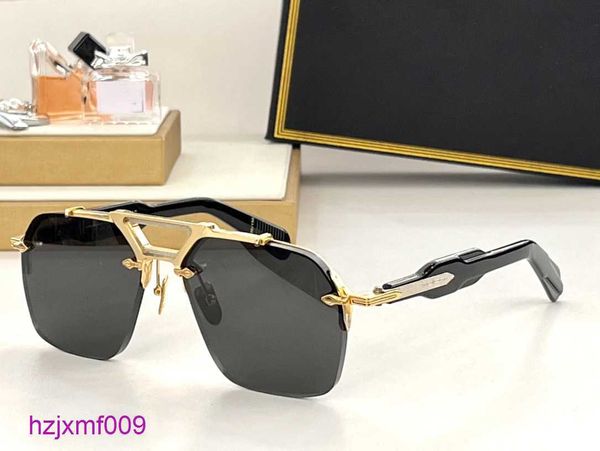 Hftk güneş gözlüğü moda erkekler için kadınlar yaz Silverton tasarımcıları el yapımı halfrim retro gözlük stili antiultraviyole kalın metal kare çerçeve r