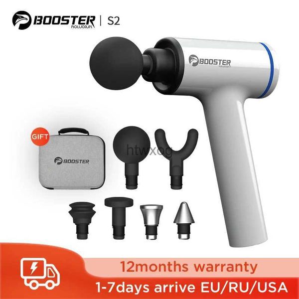 Massaggiatori elettrici Booster S2 Pistola per massaggio Terapia del dolore Massaggiatore per il corpo Rilassamento muscolare portatile con teste in metallo Per il fitness Progettato per le donne YQ240117