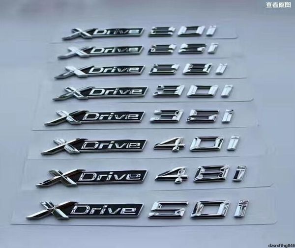 1x novo abs chrome carro xdrive logotipo emblema guarnição adesivo x drive 20i 25i 28i 30i 35i 40i 48i 50i para bmw x1 x3 x4 x5 x64746247