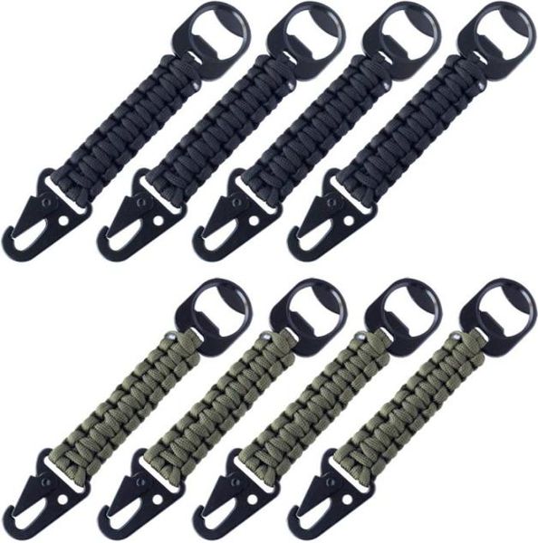 8 Stück QingGear handgefertigtes Paracord-Karabiner-Clip-Lanyard mit Flaschenöffner-Schlüsselanhänger für Rucksäcke, Taschen, Schlüssel, Geldbörsen, Hosen und mehr2960438