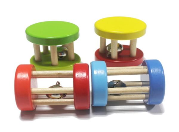 Intero multicolore sonaglio per bambini giocattolo per strumenti musicali in legno per bambini Bambini Bambino Orff giocattoli educativi per l'apprendimento precoce 5900228