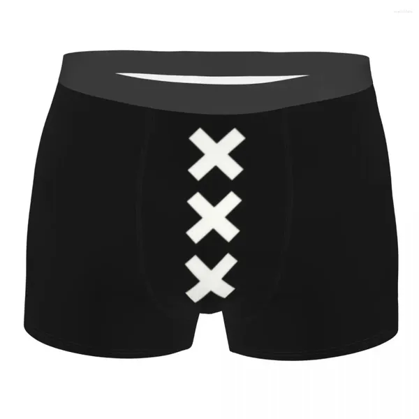 Unterhosen Custom Amsterdam Andreas Kreuz Unterwäsche Männer Stretch Niederlande Boxer Briefs Shorts Höschen Weiche Für Homme