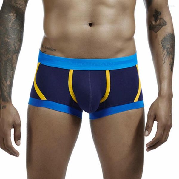 Mutande Boxer da uomo sexy in cotone Biancheria intima morbida e liscia Slip super elastici Custodia Hip Iift Pantaloncini casual estivi Tronchi