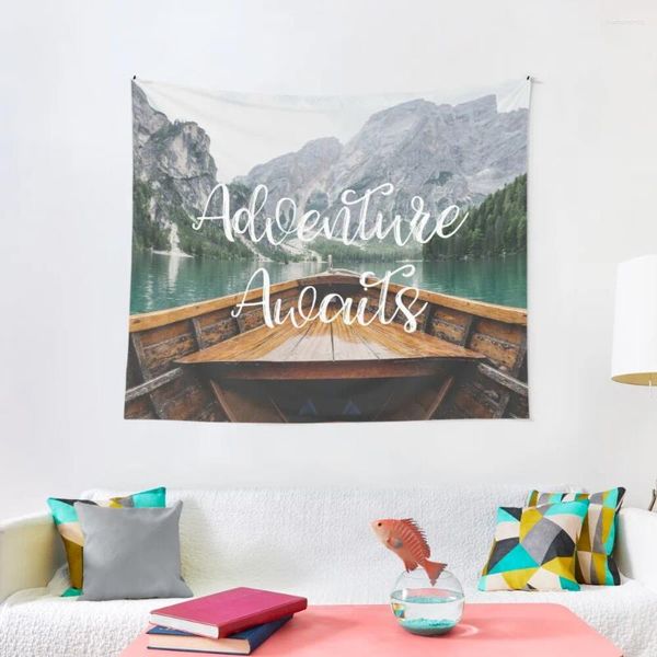 Wandteppiche Live The Adventure – Awaits Tapestry Room Decorarion Aesthetic