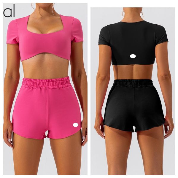 AL-0053 Academia Correndo Moda Esportes de Secagem Rápida Yoga Terno Feminino Confortável Roupa Interior Esportiva Sem Anel