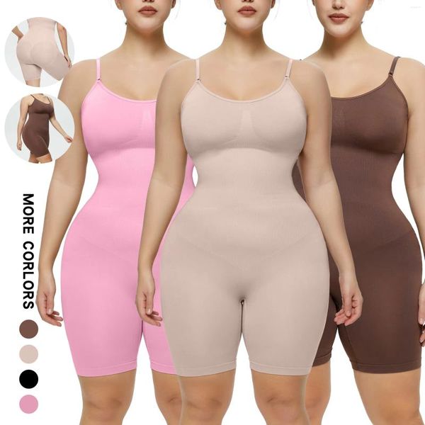 Shapers femininos plus size sem costura bulifter shapewear para mulheres bodysuit com corpo inteiro suspender barriga controle emagrecimento roupa interior