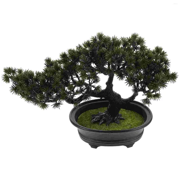 Fiori decorativi simulati bonsai finto pino scrivania decorazioni per la tavola da ufficio pianta in vaso finta da tavolo