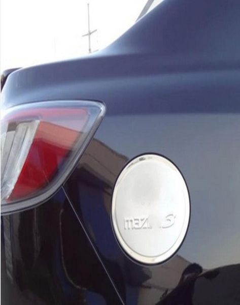 Bouchon de réservoir de carburant autocollant de protection de réservoir d'huile de couverture de décoration de réservoir de gaz de voiture d'acier inoxydable de haute qualité pour Mazda 3 29012828