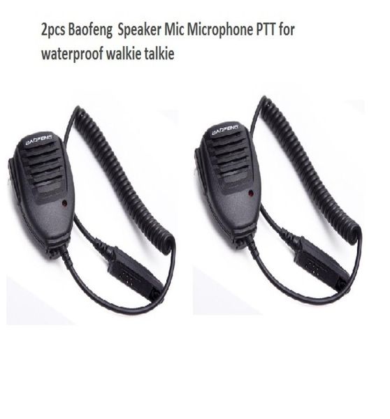 2pcs microfone portátil alto-falante à prova d'água para baofeng uv9r plus walkie talkie ppt microfone baofeng bfa58 uv9r plus bf97009220727