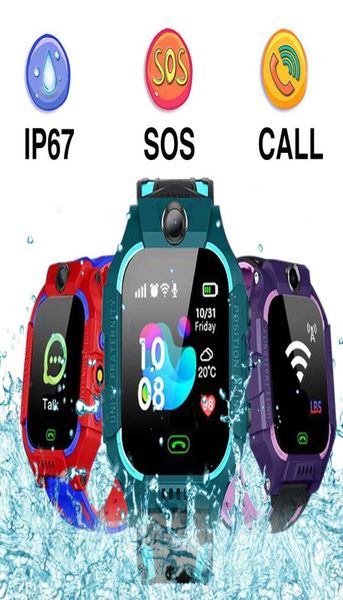 Crianças q19 relógio inteligente wateproof lbs posicionamento lacation sos câmera bebê relógio inteligente chat de voz smartwatch com cartão sim para smartp5471897