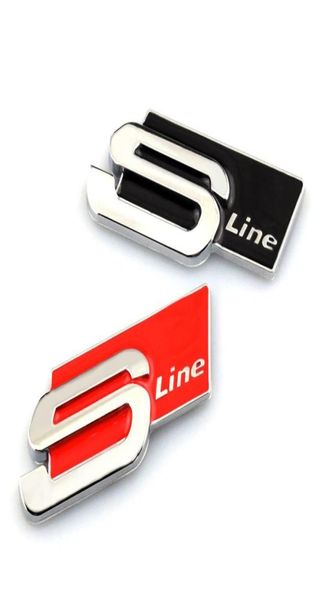 3D Metall S Linie Sline Auto Aufkleber Emblem Abzeichen Fall Für A1 A3 A4 B6 B8 B5 B7 A5 A6 c5 Zubehör Auto Styling9550275