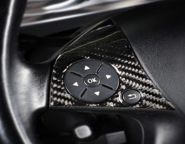 Mercedes için Aksesuar Çıkartmaları W204 C Sınıf Karbon Fiber Araç Modifikasyonu İç Düğme Direksiyon Simidi Araç Düğmeleri Kapakları 18886274