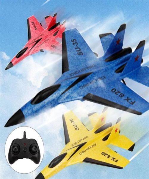 ElectricRC Aircraft SU35 RC Fernbedienung Flugzeug 24G Fernbedienung Kämpfer Mit Lampe Flugzeug Segelflugzeug Flugzeug EPP Schaum Spielzeug RC P7035277