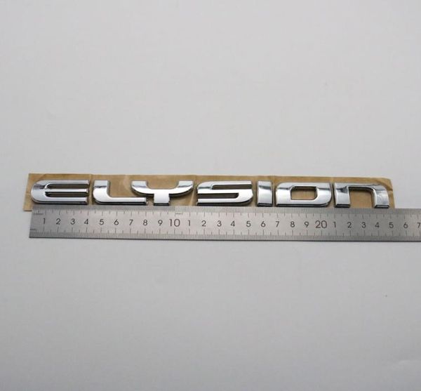 Para honda elysion emblema adesivo 3d carta cromo prata tronco traseiro logotipo do carro placa de identificação decalque1249756